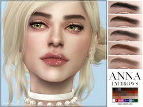 Sims 4 — Anna Eyebrows N145 by Pralinesims — Eyebrows in 45 colors, for female and male sims, toddler-elder.