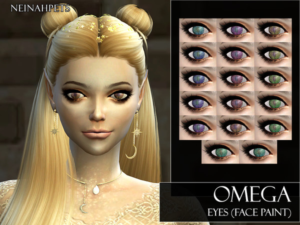 Sims 4 — Omega Eyes by neinahpets — Otherworldly eyes that are a wild accent to Alien Sims, with some deep mysterious
