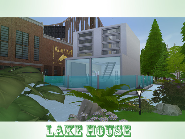 Sims 4 — Lake House by Lagertha07 — What is special with this house ? That it is on the water ! Lake house has 2 floors.