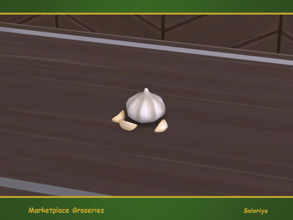 Sims 4 — Marketplace Groceries. Garlic by soloriya — Decorative garlic. Part of Marketplace Groceries. 1 color variation.
