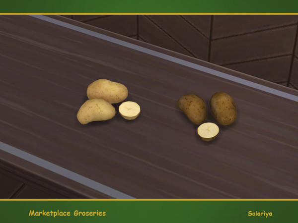 Sims 4 — Marketplace Groceries. Potato by soloriya — Three parts of potato in one mesh. Part of Marketplace Groceries. 2