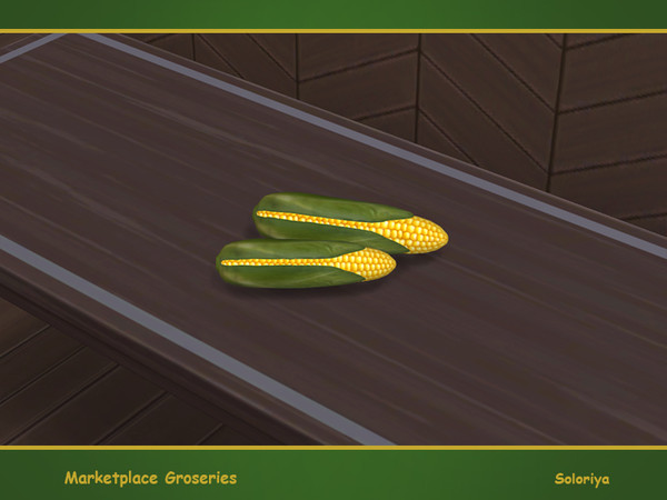 Sims 4 — Marketplace Groceries. Corn by soloriya — Two decorative corns in one mesh. Part of Marketplace Groceries. 1