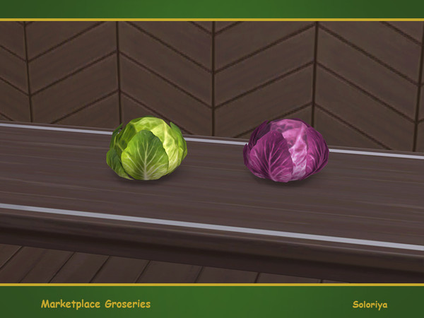 Sims 4 — Marketplace Groceries. Cabbage by soloriya — Decorative cabbage. Part of Marketplace Groceries. 2 color