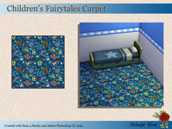 Sims 4 — Fairy tale Carpet by MidnightRose — Perfect to use in the bedroom of your little prince or princess. Various