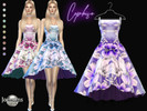Sims 4 — Cephise Dress by jomsims — 