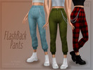 Sims 4 — Trillyke - FlashBack Pants by Trillyke — High waisted sweatpants with cuffed legs, elastic waistband and