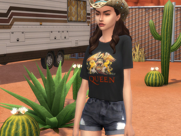 Sims 4 — Queen Top V.1 by thequeenfanatic — Colors: Black, Dark Grey, Light Grey &amp;amp; White **BASEGAME**