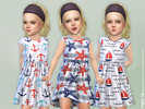 Sims 4 — Toddler Seaside Dress [NEEDS TODDLER STUFF] by lillka — Toddler Seaside Dress New item / 3 styles YOU NEED the
