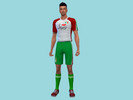 Sims 4 — Italian Male Uniform by Marylu84cz — Men's soccer uniform. Uniform with the colors of the Italian flag.