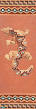 Sims 2 — Terracotta Walls - Individual Item by lollipop6969 — Lizard wall 2