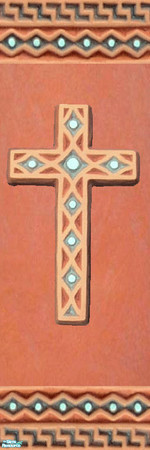 Sims 2 — Terracotta Walls - Individual Item by lollipop6969 — Cross wall