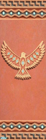 Sims 2 — Terracotta Walls - Individual Item by lollipop6969 — Eagle wall 2