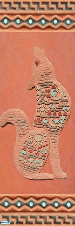 Sims 2 — Terracotta Walls - Individual Item by lollipop6969 — Coyote wall 1