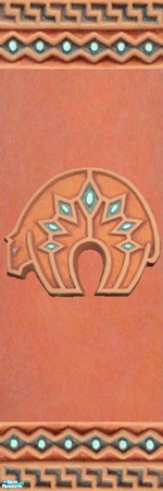 Sims 2 — Terracotta Walls - Individual Item by lollipop6969 — Bear wall 2