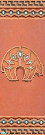 Sims 2 — Terracotta Walls - Individual Item by lollipop6969 — Bear wall 1