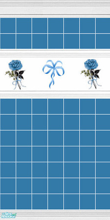 Sims 2 — Blue roses  by devilishdawn — Has a matching floor