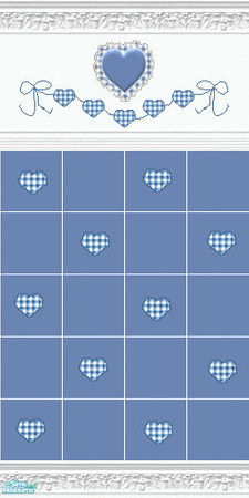 Sims 2 — Gingham heart 2 by devilishdawn — Has a matching floor 