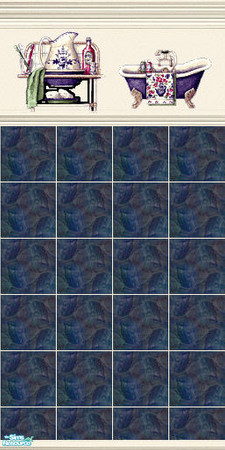 Sims 2 — Bathroom 1 by devilishdawn — Has a matching floor 