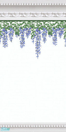 Sims 2 — jsf2WMarbleBGWisteria by jsf — From jsf Designs, a revised edition of my favorite wisteria wallpaper, now with