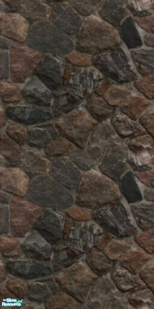 Sims 2 — Dark Stone Wall by stephanie_b. — a stephanie b. design