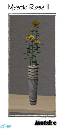 Sims 2 — Mystic Rose II - Yellow by Mutske — Recolor from the Mystic Rose II New Mesh. You can mix and match the flowers