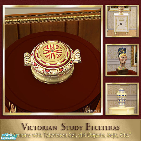 Sims 2 — Victorian Study Etceteras - Red Bowl by Cashcraft — Etceteras, additional furnishings and decorative pieces for