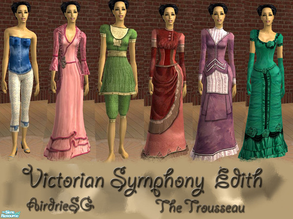 Sims 2 — Edith Symphony's Victorian Wardrobe by airdrie — This is Edith Symphony, one of the characters in my Victorian