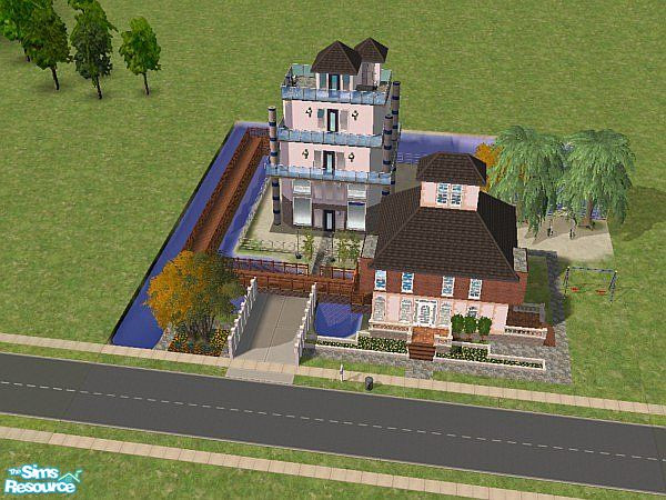 Sims 2 — Light House by Lanebran — Light house and cute brick house Lght House- 5 levels 6 bedrooms, 4 baths, 1 kitchen