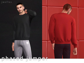 Sims 4 — phased jumper by jwofles-sims — - relaxed fit jumper/sweatshirt for male sims - 15 colours - non-hq compatible -