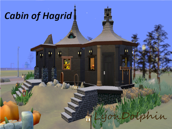 Sims 4 — Cabin of Hagrid by Tontin2018 — This beautiful cabin is an adaptation to the peculiar cabin of Hagrid in Harry