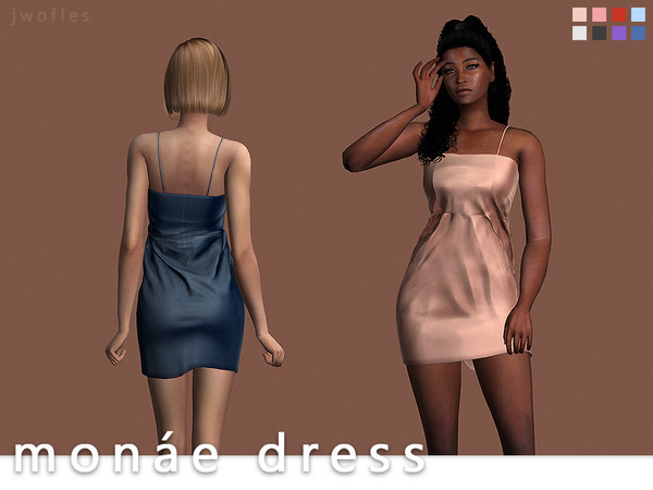 Sims 4 —  by jwofles-sims — - short satin party dress / also available in sleepwear - new mesh with 8 colours - non-hq