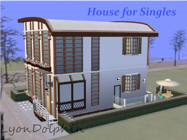 Sims 4 —  House for Singles by Tontin2018 — A very decorative house, which can serve so that your two sims or a single