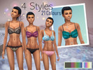 Sims 4 — Lace Bra Set by Vysimms - 4 Pack by vysimms — A pack of 4 different bras, with 21 colours between them. These