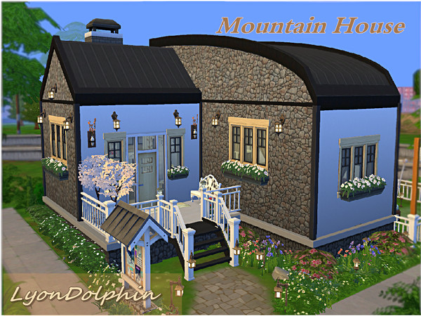 Sims 4 —  Mountain House by Tontin2018 — A nice lot, with mountain and forest touches, so that your sims enjoy and leave