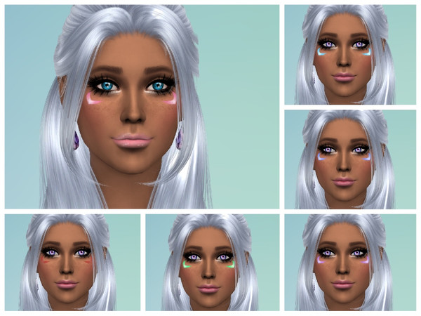 Sims 4 — Altean Marks ( Voltron ) by azumetrics — Altean marks from Voltron Legendary defender. Pink, purple, green, blue