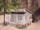Sims 3 — Sandy Beach Shack by Pluviophist — A small cozy shack to sit on the beach, perfect for one! Prepare for the