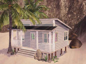 Sims 3 — Sandy Beach Shack by Pluviophist — A small cozy shack to sit on the beach, perfect for one! Prepare for the