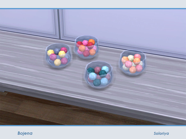 Sims 4 — Bojena Decor. Glass Vase with Balls by soloriya — Glass vase with balls. Part of Bojena Decor set. 4 color