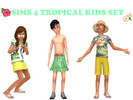 Sims 4 — Sophie CC  |  Tropical Kids Set - Seasons needed by leweasel — Tropical Kids Set - includes top and bottoms for