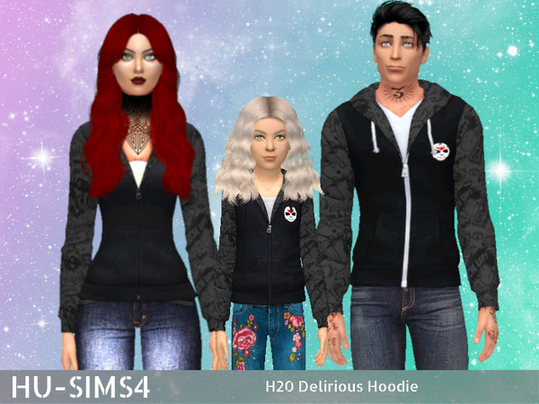 Sims 4 — H20 Delirious Hoodie by hu-sims4 — A H20 Delirious Hoodie for your sims!