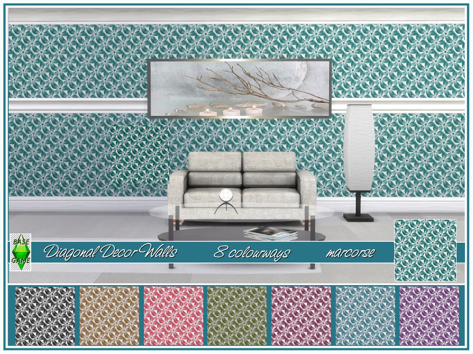 The Sims Resource Diagonal Decor Walls_marcorse