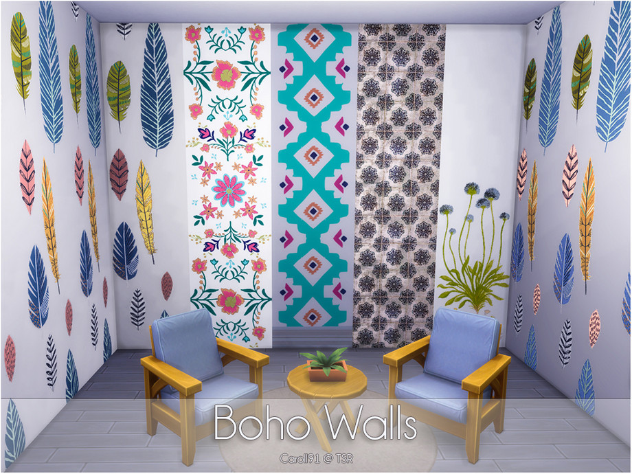 The Sims Resource Boho Walls