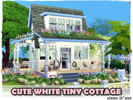 Sims 4 — CUTE WHITE TINY COTTAGE by sims_itme — Is a small house In the flower garden Casual decoration Focus on living