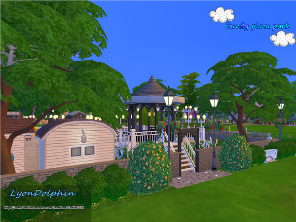 Sims 4 —  Park Family square by Tontin2018 — A nice park square, where your sims can go to take air, grill, play a