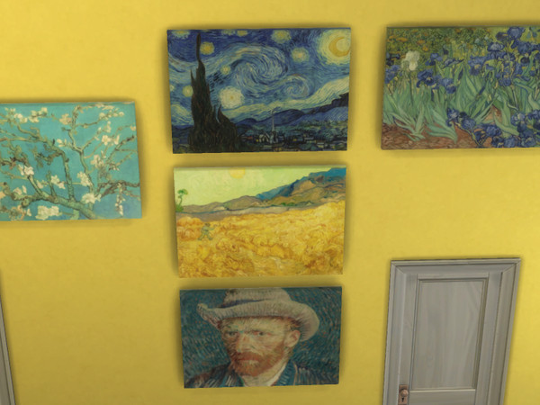 Sims 4 — Van Gogh paintings by citroneprincesse by citroneprincesse — A recolour of a base game painting. There are five