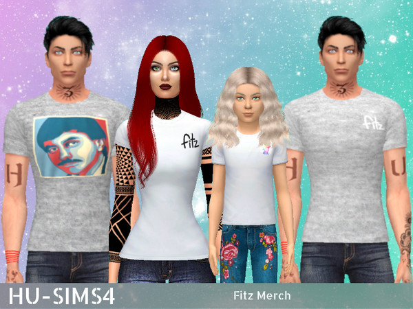 Sims 4 — Fitz T-shirts by hu-sims4 — Fitz t-shirt designs from his official merch store for your sims! Official Fitz Logo