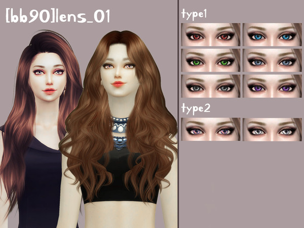 Sims 4 — Vivid Eyes by bb90 — - 2 types and total 8 colors