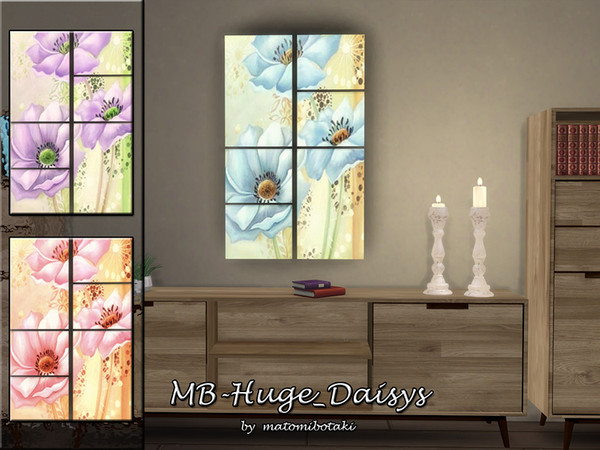 Sims 4 — MB-Huge_Daisys by matomibotaki — MB-Huge_Daisys, lovely flower pichture ( from an unknown artist ) in light and