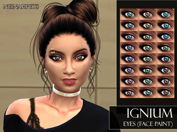Sims 4 — Ignium Eyes by neinahpets — Striking and near sparkling eyes are perfect for the most unique Sim. 24 Colors Face