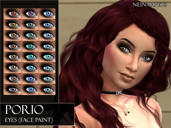 Sims 4 — Porio Eyes by neinahpets — Lucid eyes in ranges of subtle color shifts. 24 Colors Face paint category. All